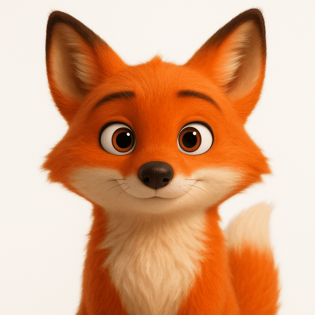 Fox AI puppet character