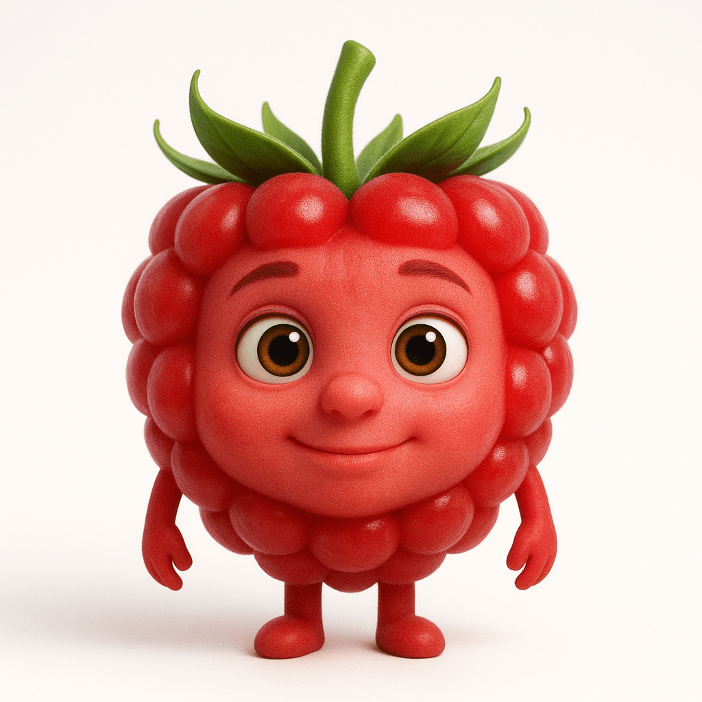 Raspberry puppet character