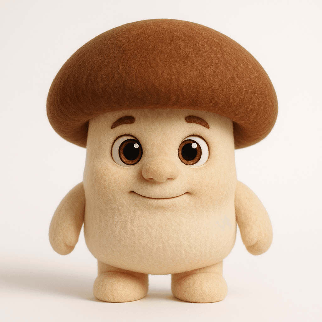 Mushroom puppet character