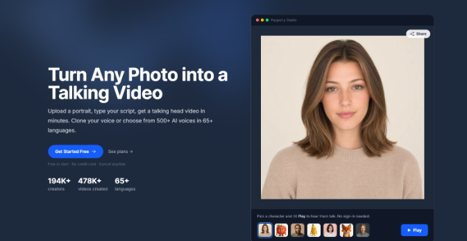 pictory alternative puppetry ai