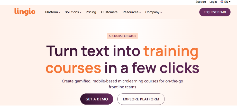 lingio ai course generator