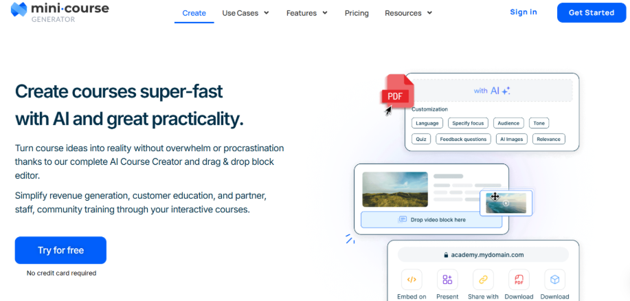 mini course generator ai course creator