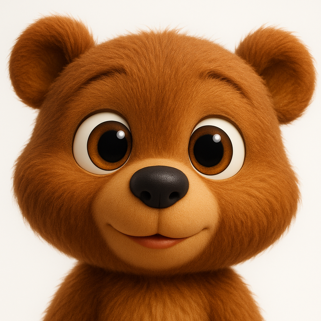 Bear AI puppet character