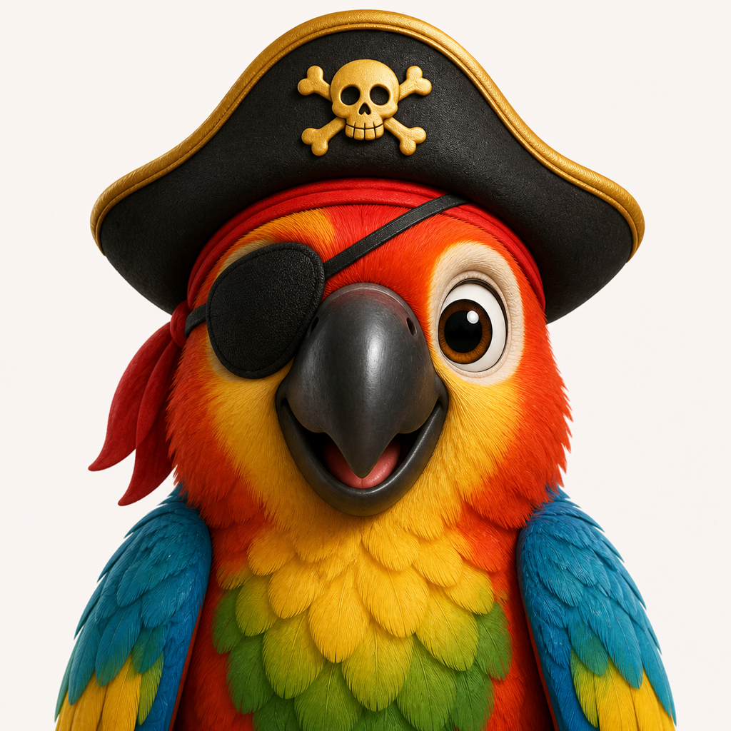 Pirate Parrot puppet character