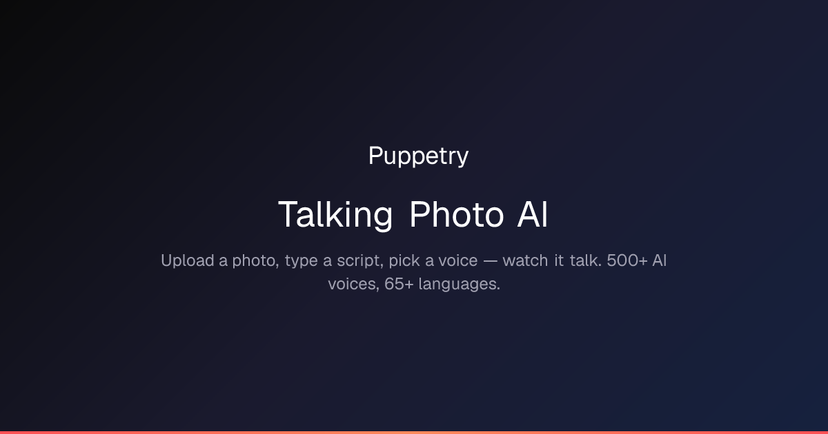 Talking Photo AI — Make Any Photo Talk Online Free | Puppetry